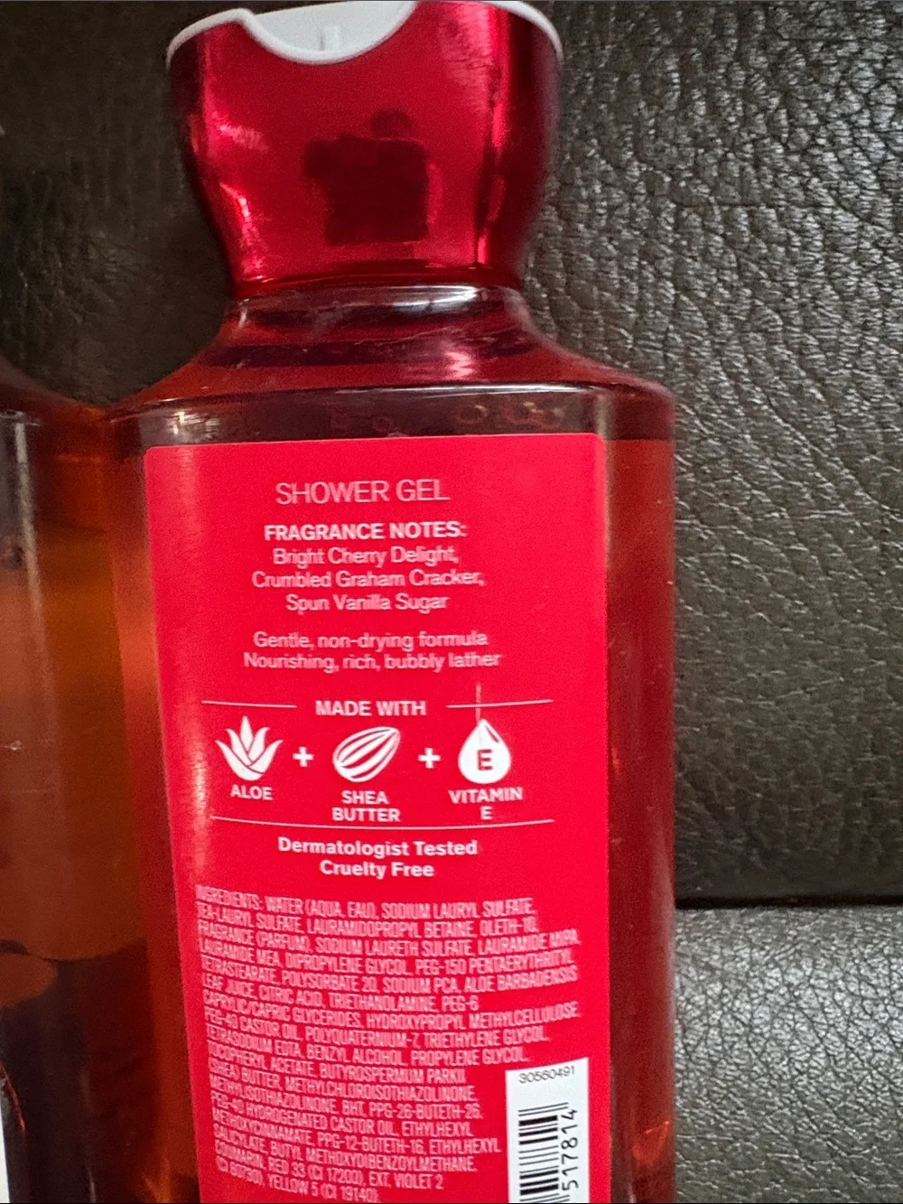 Bath and body shower gel in blueberry sugar pancakes and sugared cherry crisp